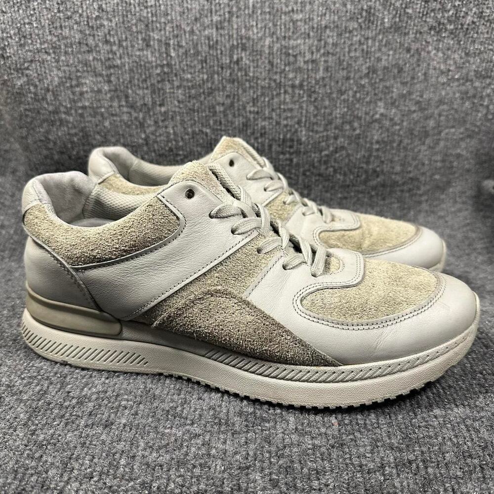 Everlane Men's Leather Trainer Sneaker Unisex Nubuck Suede Monochrome Shoes 9